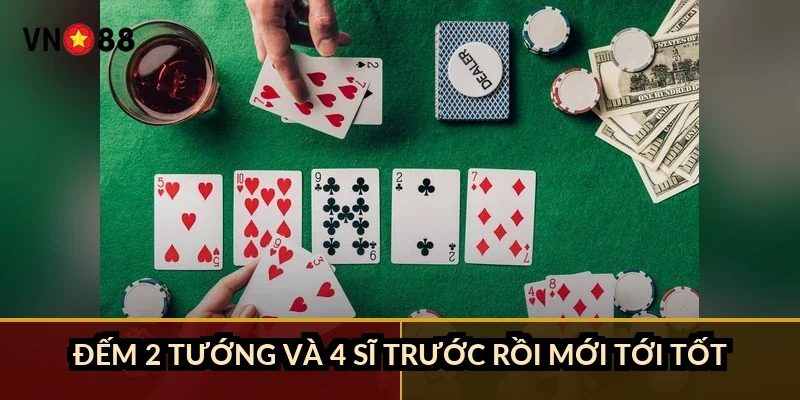 Đếm 2 tướng và 4 sĩ trước rồi mới tới tốt
